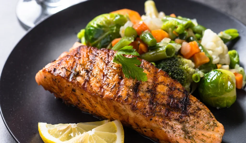 Grilled salmon