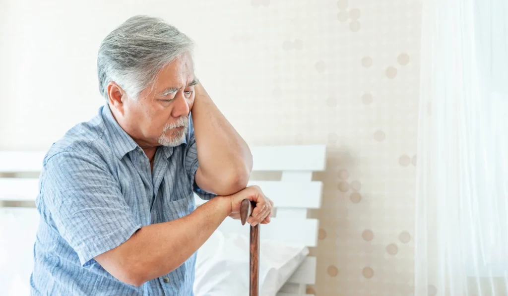 Lonely Senior Man at Home