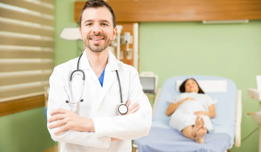 obgyn with a patient