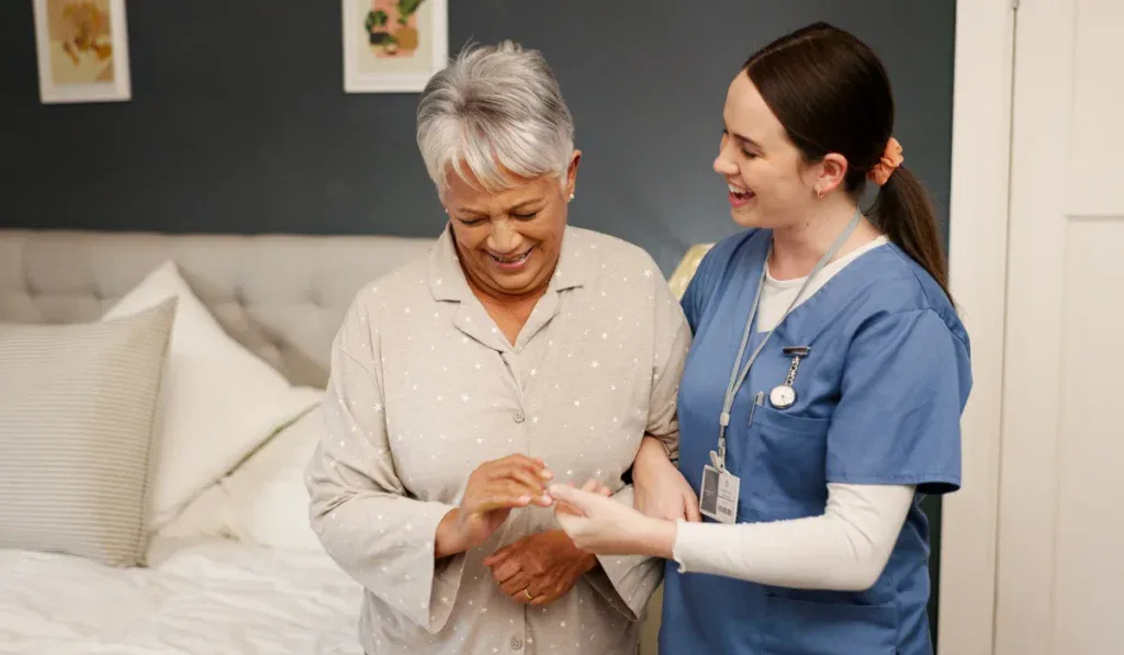 senior woman and pca